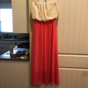 Strapless maxi dress